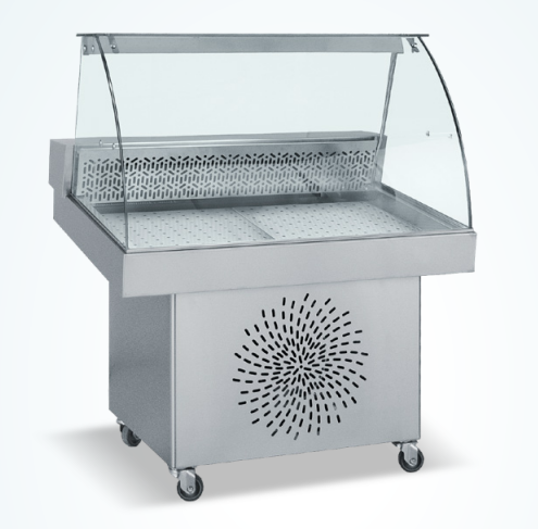 Saladette réfrigérée automatique sur roulettes - meuble réfrigéré pratique et mobile_0