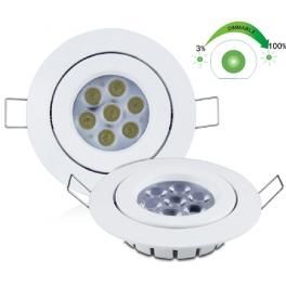 Spot LED Encastrable 55mm Compact Blanc 3W DC12V Équivalent 25W - Blanc  Chaud 3000K