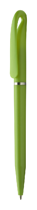 Stylo à bille en plastique - couleur vert citron - encre bleue - 6g_0