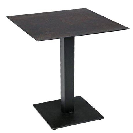 TABLE DE RESTAURANT AUSTRAL GRIS FONCÉ ET NOIR 60 X 60 CM