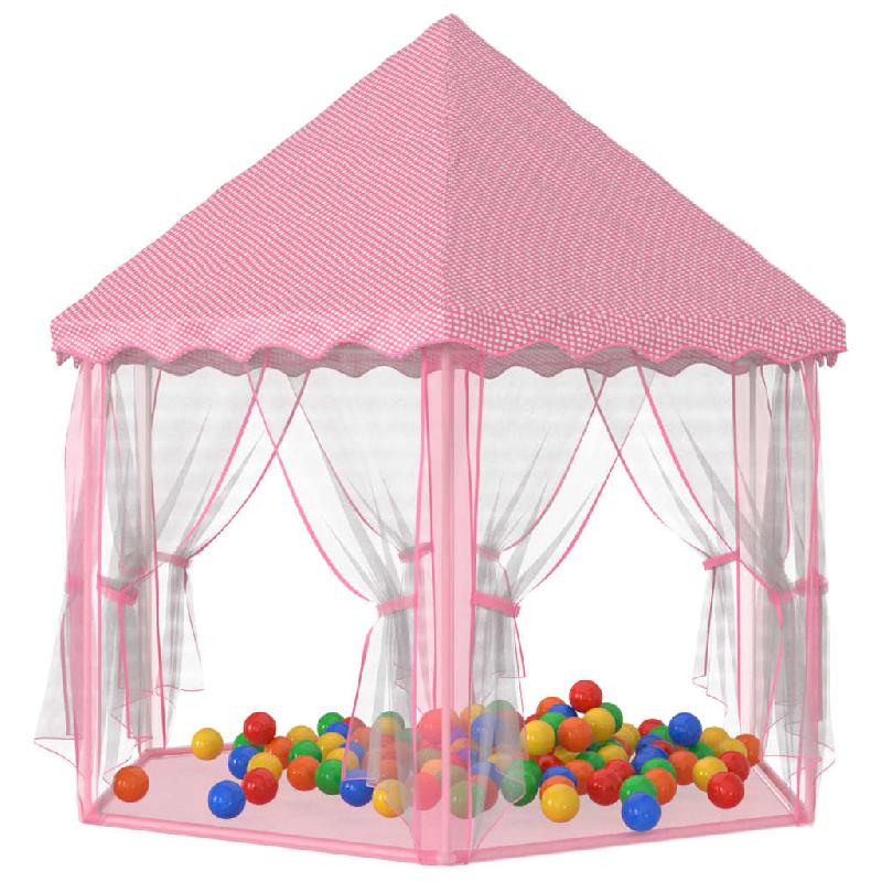 Tente de jeu princesse rose avec 250 balles colorées - 133 x 140 cm - 02_0005136_0