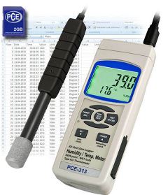 Thermohygromètre avec capuchon anti-poussière, pour mesurer la température ambiante et l'humidite relative - PCE-313 S - PCE INSTRUMENTS_0