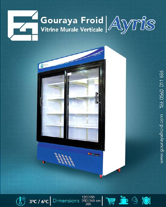 Vitrine réfrigérée standard AYRIS - GOURAYA FROID - 3°C à 6°C - Espace d'exposition et stockage avec double vitrage anti-buée_0