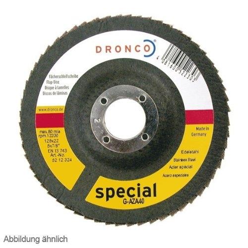 DRONCO G-AZ - Meuleuse d'angle 115 mm avec disques abrasifs en corindon grain 60 pour acier_0