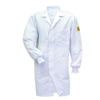 Blouse de protection antistatique - Salle blanche - Tissu polyester et carbone - Dissipation charges électrostatiques_0