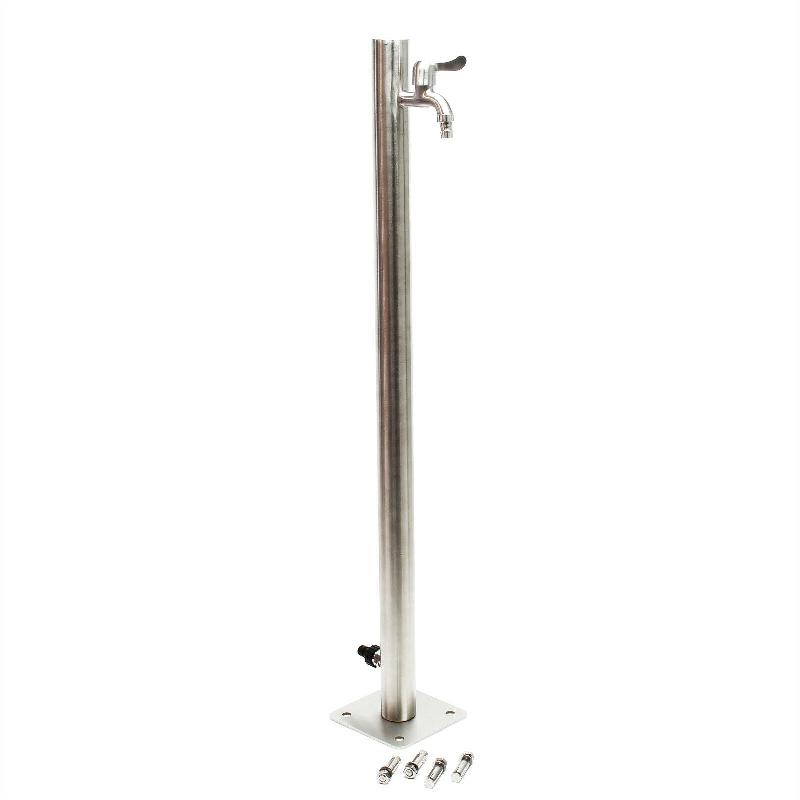 COLONNE D’EAU 95,5 CM POINT D’EAU ACIER FIN ROND JARDIN DISTRIBUTEUR D’EAU PUITS 16_0002383_0