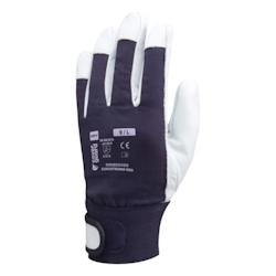 Coverguard - Gants de manutention lourde en fleur de caprin avec manchette élastique à scratch EUROSTRONG 860 (Pack de 10) Bleu Taille 8 - bleu 5450_0