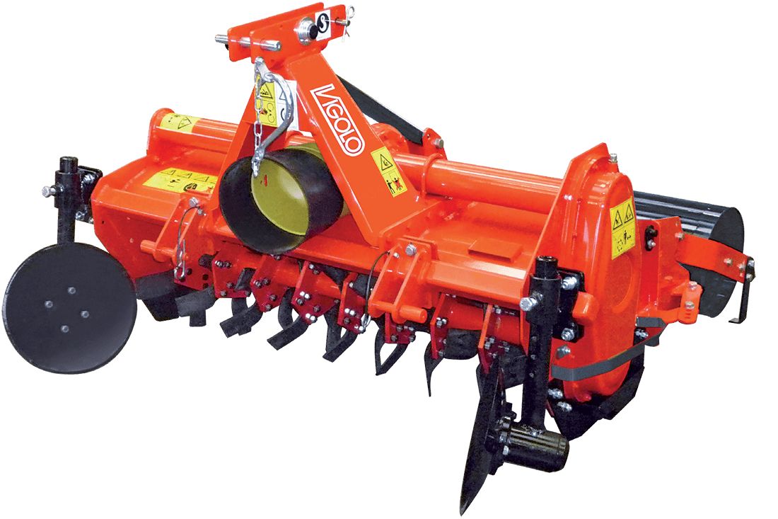 FKB 095 à 205 - Fraises et herses rotatives Vigolo - Largeur 950 à 2050 mm - Transmission par chaîne et 6 lames droites par flasque_0