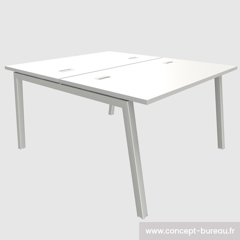 Bureau open space ICONE pour 2 personnes - petite profondeur - Fabrication française - Garantie 5 ans_0