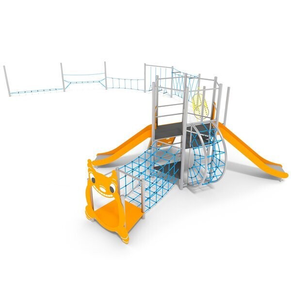 Jeu à corde agilité en acier inoxydable pour aire de jeux conforme EN1176 - Référence BT16240_0