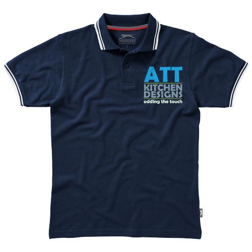 Polo manches courtes avec détail rayure pour homme - Deuce - 100% coton peigné - 180 g/m²_0