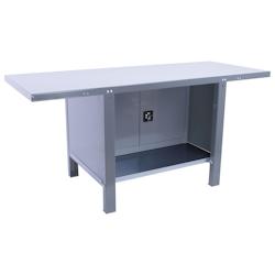 PROREGAL Etabli BUFFALO METAL avec Armoire | HxLxP 83x180x73cm | Capacité de Charge 700kg | Gris - gris métal PR_RS157-34_0