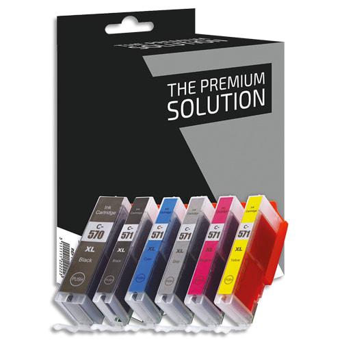 Psn p/4 cartouche compatible jet d'encre ncmj photo canon 570pgbxl / 571xl, b8c570xl/571xlb/cl_0
