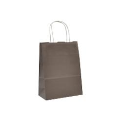Déstockage // Sac papier ficelle coloris taupe 18+8x24 cm - Vendu par 400 - 3760365407049_0