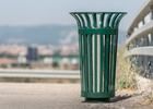 Poubelle publique Up17 - Corbeille Flor - Novatilu - 50 litres - Acier zingué_0