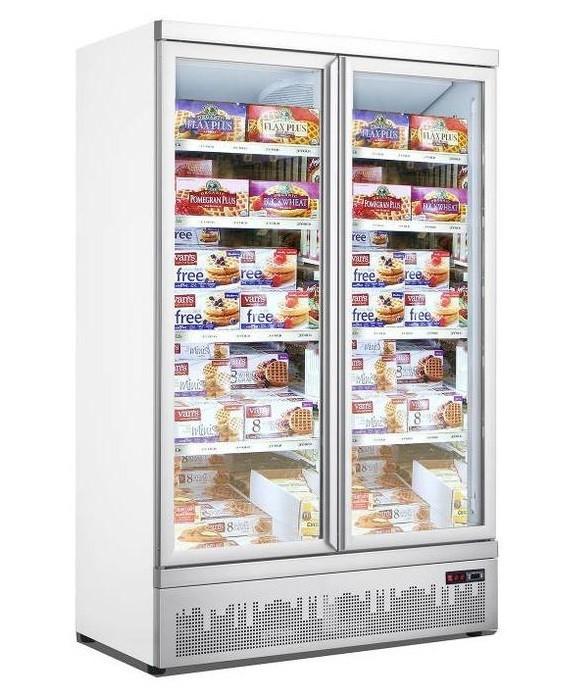 Vitrine réfrigérée murale négative 2 portes de 1m25 - r290 gaz écologique_0