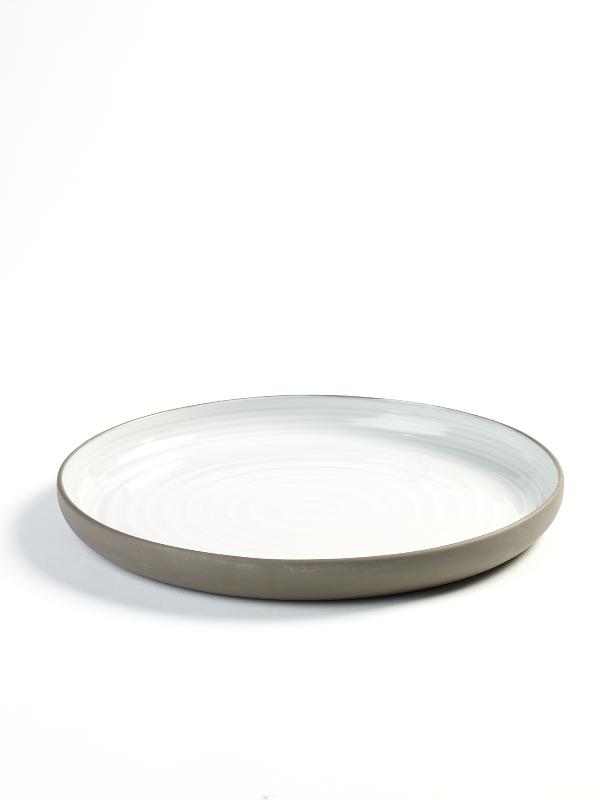 ASSIETTE PLATE ROND TAUPE PORCELAINE Ø 26,8 CM DUSK SERAX