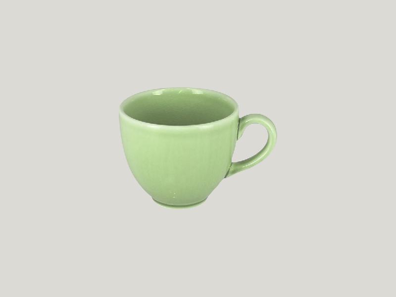 TASSE À DÉJEUNER ROND VERT PORCELAINE 28 CL Ø 9 CM VINTAGE RAK
