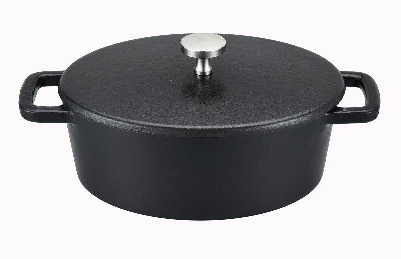 MINI COCOTTE AVEC COUVERCLE FONTE D'ACIER SANS REVÊTEMENT AVEC COUVERCLE 12X9,5 CM 30 CL COOKO