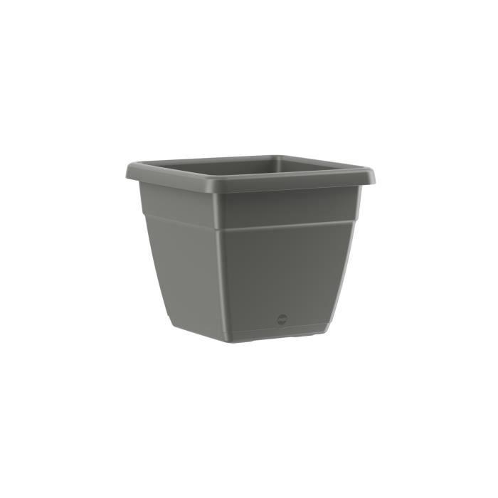 POETIC - Bac My City Garden carré 35 granite - 34 x 34 x 30 cm - 20L - Résistant au gel et aux UV_0