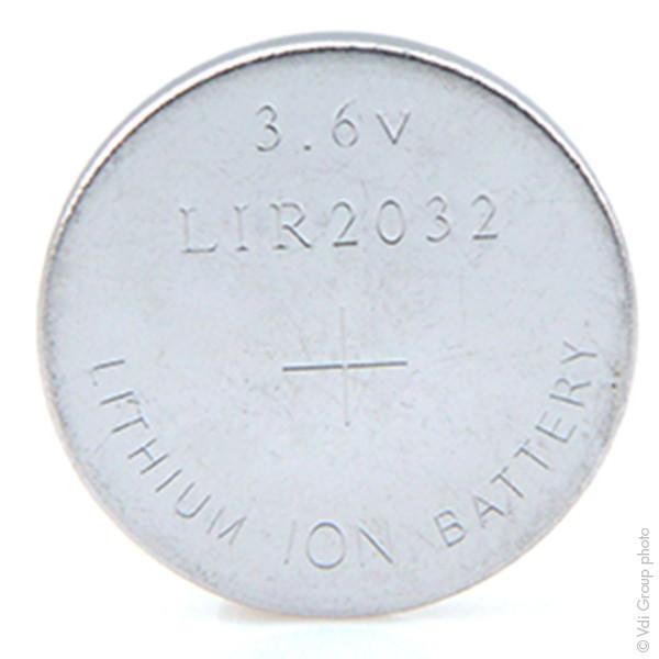 Accus bouton lithium LIR2032 - 3.6V - 40mAh - Marque NX - Stabilité chimique et résistance_0