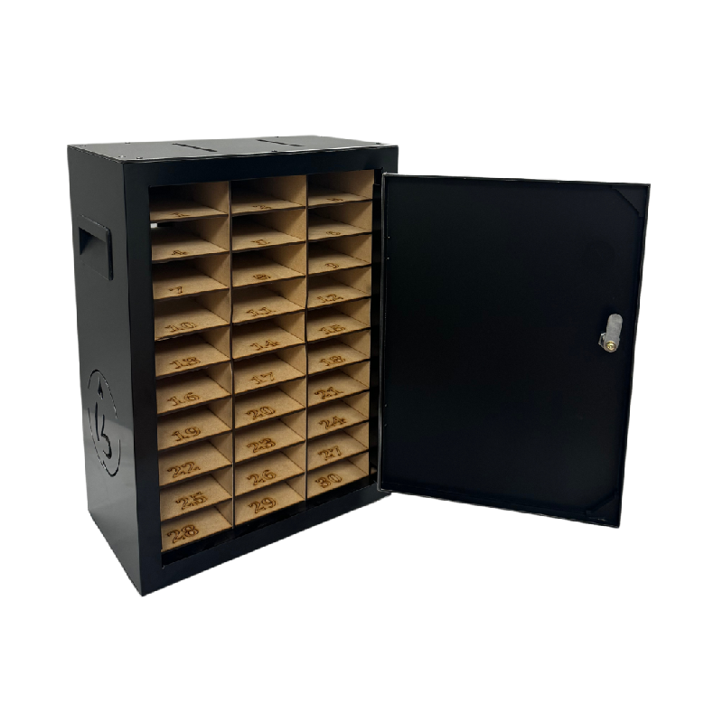 Armoire de stockage verrouillable Bravour® BTOK30 pour 30 téléphones portables - Compartiments numérotés et personnalisables_0