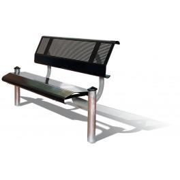 Banc métallique Mercure - 1480 mm - Réf 8209145 - Structure galvanisée avec assise et dossier en tôle acier perforée_0