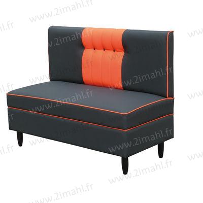 Banquette Fantou - Fabrication française - Assise coussin sur pieds bois - Hauteur 90 cm_0