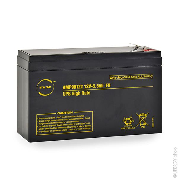 BATTERIE ONDULEUR (UPS) NX 5.5-12 UPS HIGH RATE FR F6.35/F4.8 12V 5.5AH_0