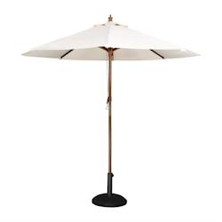 Bolero Parasol de Terrasse Professionnel Écru à Poulie Diamètre 2,5 m - multi-matériau CB513_0