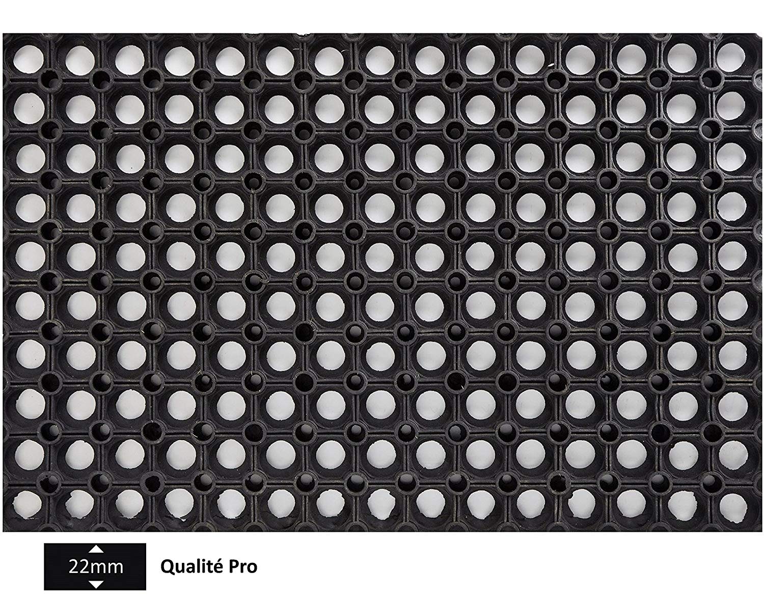 Caillebotis caoutchouc noir - souple, ultra-résistant, 120cm x 80cm x 2.2cm - recyclable et antidérapant_0