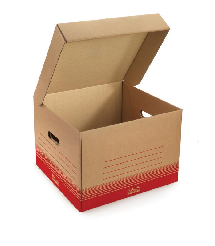 CAISSE MULTI-USAGE BRUNE AVEC COUVERCLE RAJA 38X35X33 CM