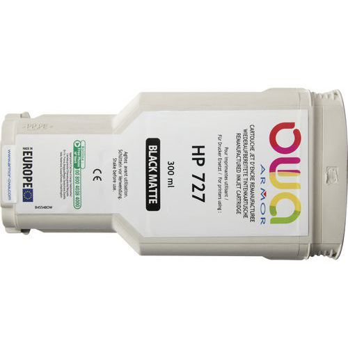 CARTOUCHE D'ENCRE TRACEUR REMANUFACTURÉE HP 727 NOIR MAT