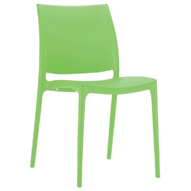 Chaise empilable d'extérieur en polypropylène Inca coloris vert_0