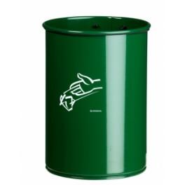 Corbeille métal First 20 litres - Acier poudré polyester - Fixation murale ou sur poteau_0
