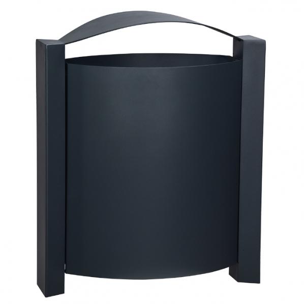 Corbeille murale ARKEA 40 litres - Anthracite mat - Marque ROSSIGNOL_0