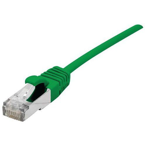 CORDON PATCH BLINDÉ RJ45 FIN VERT 1M CAT 6A S/FTP LSOH SNG - DEXLAN