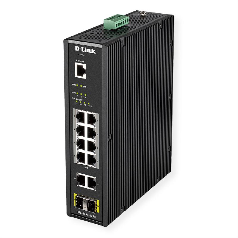 D-Link DIS-200G-12PS Switch réseau Géré L2 Gigabit Ethernet (10/100/1000), supportant l'alimentation via ce port (PoE)_0