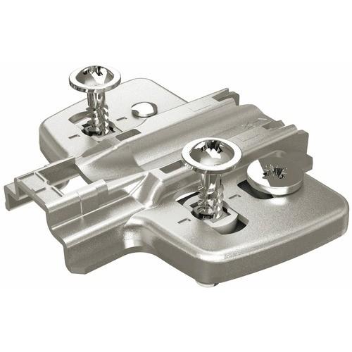 EMBASE CRUCIFORME POUR MONTAGE D'ANGLE - AVEC VIS ET MANCHONS - DISTANCE 0 MM - 1 PIÈCE HETTICH