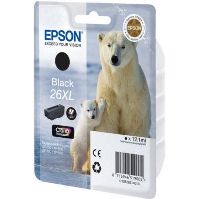 Epson 26XL 'Ours Polaire' Cartouche d'encre originale grande capacité Claria Premium (C13T26314012) - Noir Photo_0