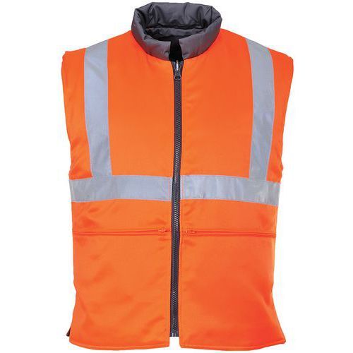 GILET DE FROID HAUTE-VISIBILITÉ RÉVERSIBLE RIS ORANGE XL - PORTWEST
