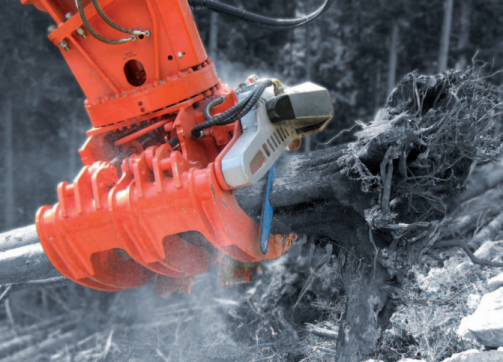 Grappin spécial pour tuyaux et grumes Octopus - Wimmer - Acier Hardox 450 - Rotation hydraulique continue_0