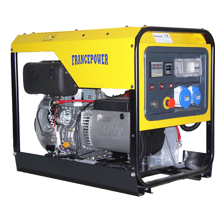 Groupe électrogène diesel portable 3000 tr/min - 6,9 kVA - AVR - Démarrage électrique - 11574928_0