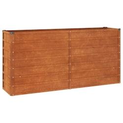 Helloshop26 - Jardinière bac lit surélevé plantes fleurs terrasse jardin de jardin rouillé 160 x 40 x 77 cm acier corten marron 02_0039863 - 30002_0