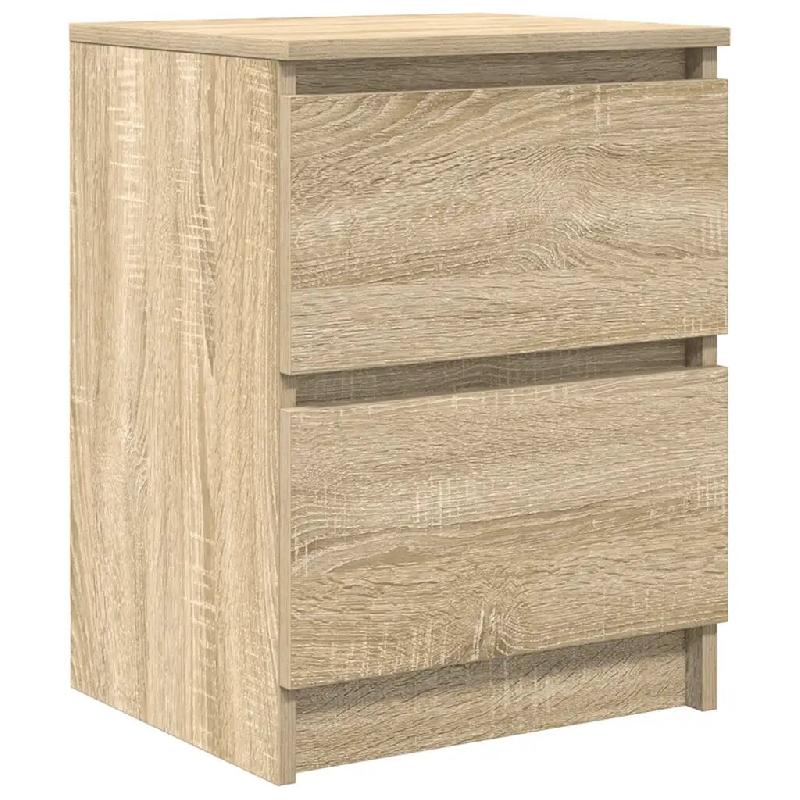 Helloshop26 - Meuble TV moderne avec grande capacité de rangement 40 x 35 x 54 cm en bois d'ingénierie chêne sonoma 02_0051719 - Bois massif 300023_0