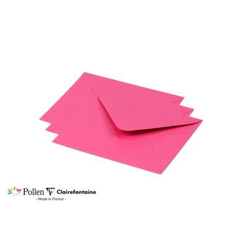 LOT DE 2 - PAQUET DE 20 ENVELOPPES POLLEN 125X138MM 120G/M² - ROSE FUCHSIA