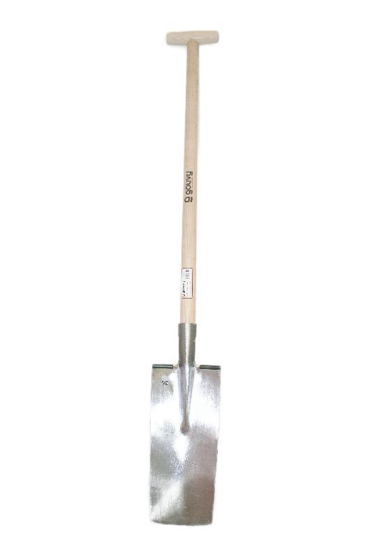 Louchet pépiniériste - Béquille frêne, acier forgé poli, 36 x 16 cm, 124 cm - Réf. 528001_0