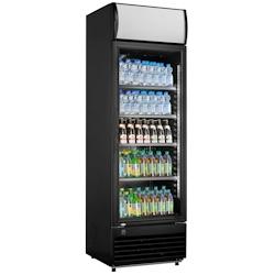 METRO Professional Réfrigérateur à boissons / Frigo vitré GSC2350B, 62 x 63.6 x 201.1cm, 324L, froid ventilé, 180W, 1 porte vitrée, avec serrure_0