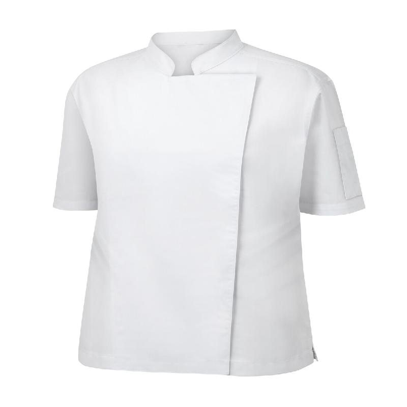 METRO PROFESSIONAL Veste de cuisine pour femmes, manches courtes, taille L, blanc - L blanc multi-matériau 4337231918351_0
