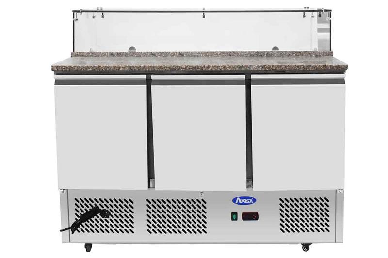 Meuble à pizzas compact 7GN1/3 Plan de travail en granit 3 portes 380L H.1173 ESL3864GR Atosa_0